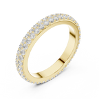 14K Rose Gold Double Row Diamond Pavé Eternity Ring