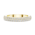 14K Rose Gold Double Row Diamond Pavé Eternity Ring