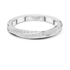 14K White Gold Criss Cross Lb Grown Diamond Pavé Band