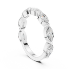 14K White Gold East-West Marquise Diamond Eternity Ring