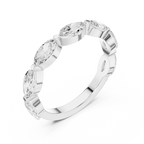 14K White Gold East-West Marquise Diamond Eternity Ring