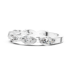 14K White Gold East-West Marquise Diamond Eternity Ring