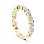 14K White Gold East-West Marquise Diamond Eternity Ring