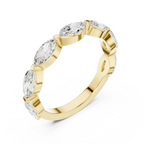 14K White Gold East-West Marquise Diamond Eternity Ring