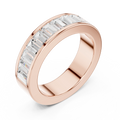 10K Rose Gold Channel Set Baguette Diamond Eternity Band