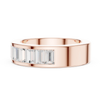 10K Rose Gold Channel Set Baguette Diamond Eternity Band