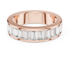 10K Rose Gold Channel Set Baguette Diamond Eternity Band