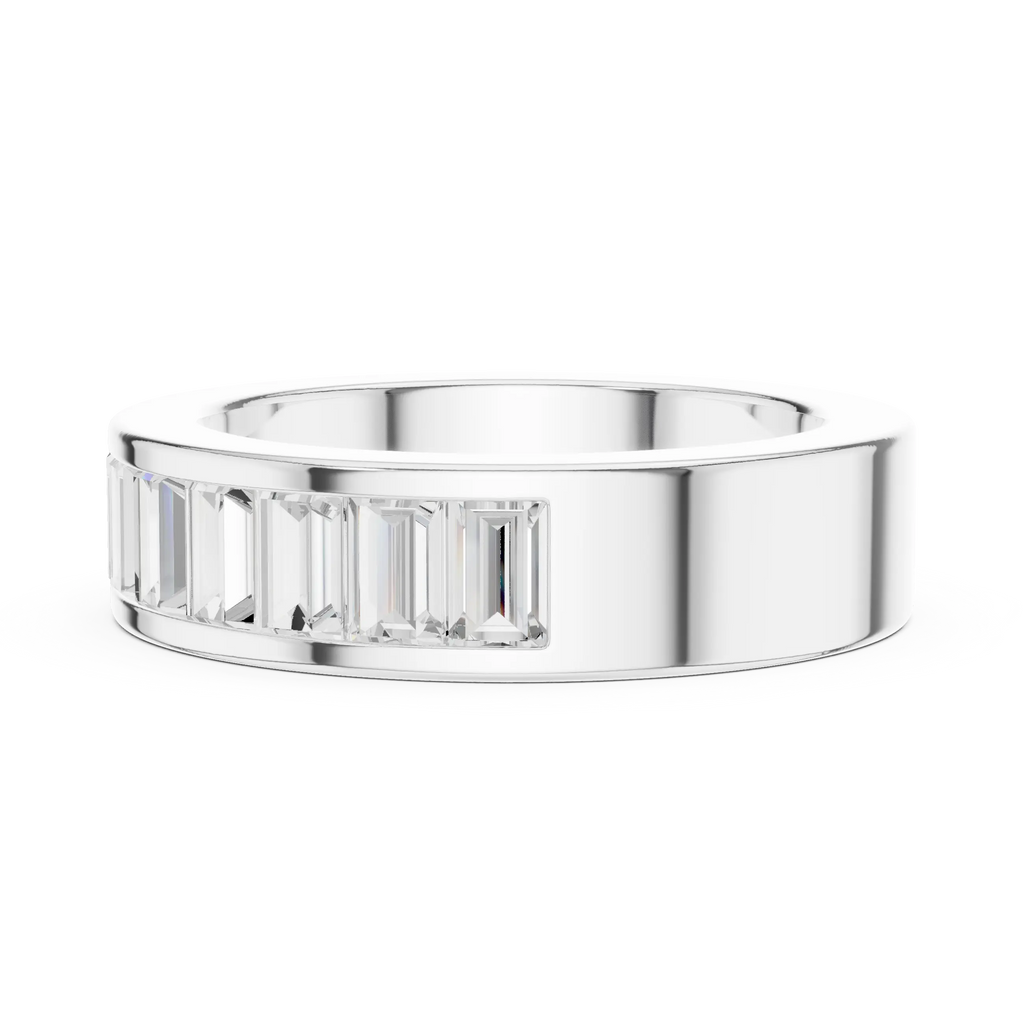 10K Rose Gold Channel Set Baguette Diamond Eternity Band