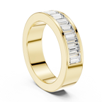 10K Rose Gold Channel Set Baguette Diamond Eternity Band