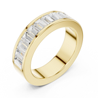 10K Rose Gold Channel Set Baguette Diamond Eternity Band