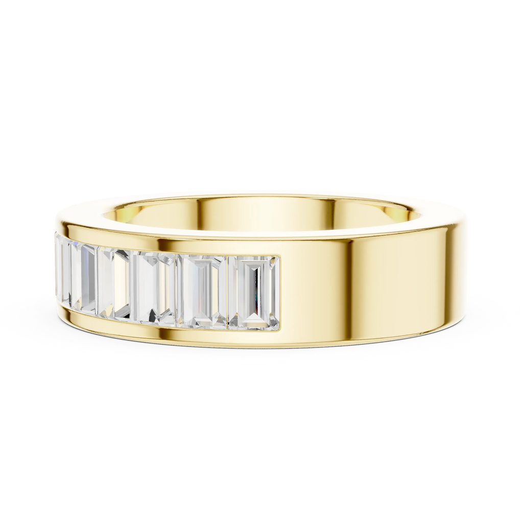 10K Rose Gold Channel Set Baguette Diamond Eternity Band