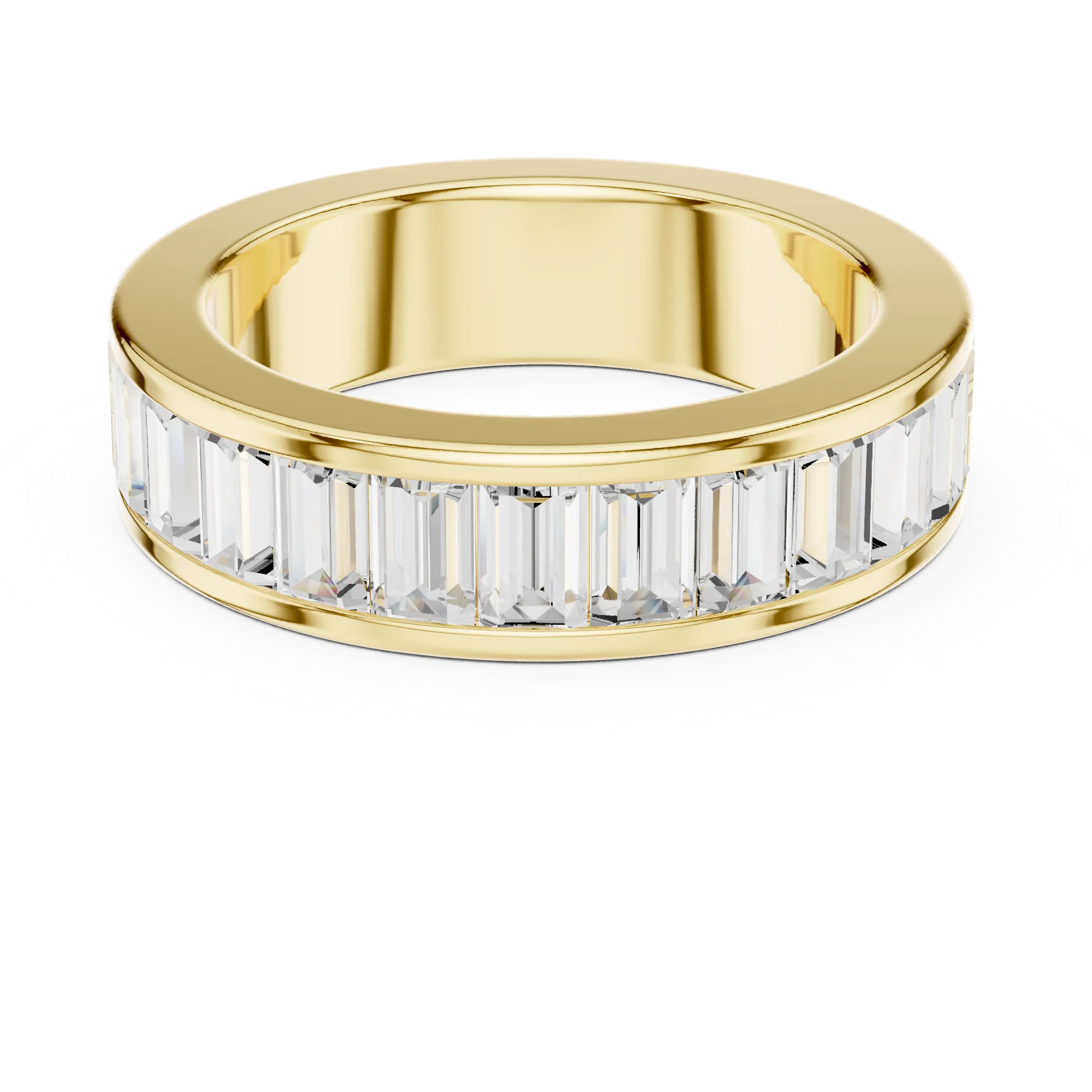 10K Rose Gold Channel Set Baguette Diamond Eternity Band