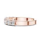 18K White Gold 7-Stone Round Diamond Shared Prong Band