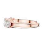 14K White Gold 5-Stone Emerald Cut Moissanite Diamond Band