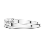 14K White Gold 5-Stone Emerald Cut Moissanite Diamond Band