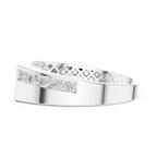 18K Yellow Gold Men's Channel Set Geometric Diamond Band