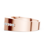 14K White Gold Men's Floating Lab Grown Diamond Geometric Band