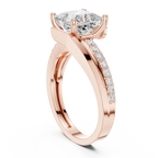14K White Gold Men's Princess Cut Diamond Bypass Ring