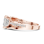 14K White Gold Men's Princess Cut Diamond Bypass Ring