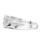 14K White Gold Men's Princess Cut Diamond Bypass Ring