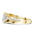 14K White Gold Men's Princess Cut Diamond Bypass Ring