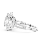 14K Yellow Gold Pear Cut Diamond Halo Engagement Ring