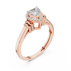 14K White Gold Heart Cut Diamond Halo Engagement Ring