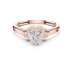 14K White Gold Heart Cut Diamond Halo Engagement Ring
