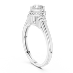 14K White Gold Heart Cut Diamond Halo Engagement Ring