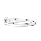 14K White Gold Round Moissanite Diamond Minimalist Solitaire Ring