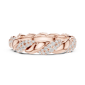 Rose Gold Moissanite Diamond Twisted Eternity Wedding Band