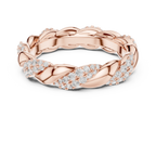 Rose Gold Moissanite Diamond Twisted Eternity Wedding Band