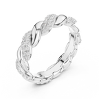 Rose Gold Moissanite Diamond Twisted Eternity Wedding Band