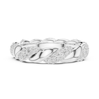 Rose Gold Moissanite Diamond Twisted Eternity Wedding Band