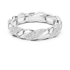Rose Gold Moissanite Diamond Twisted Eternity Wedding Band