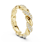 Rose Gold Moissanite Diamond Twisted Eternity Wedding Band