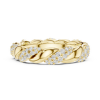 Rose Gold Moissanite Diamond Twisted Eternity Wedding Band