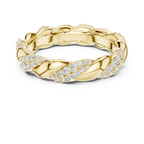Rose Gold Moissanite Diamond Twisted Eternity Wedding Band