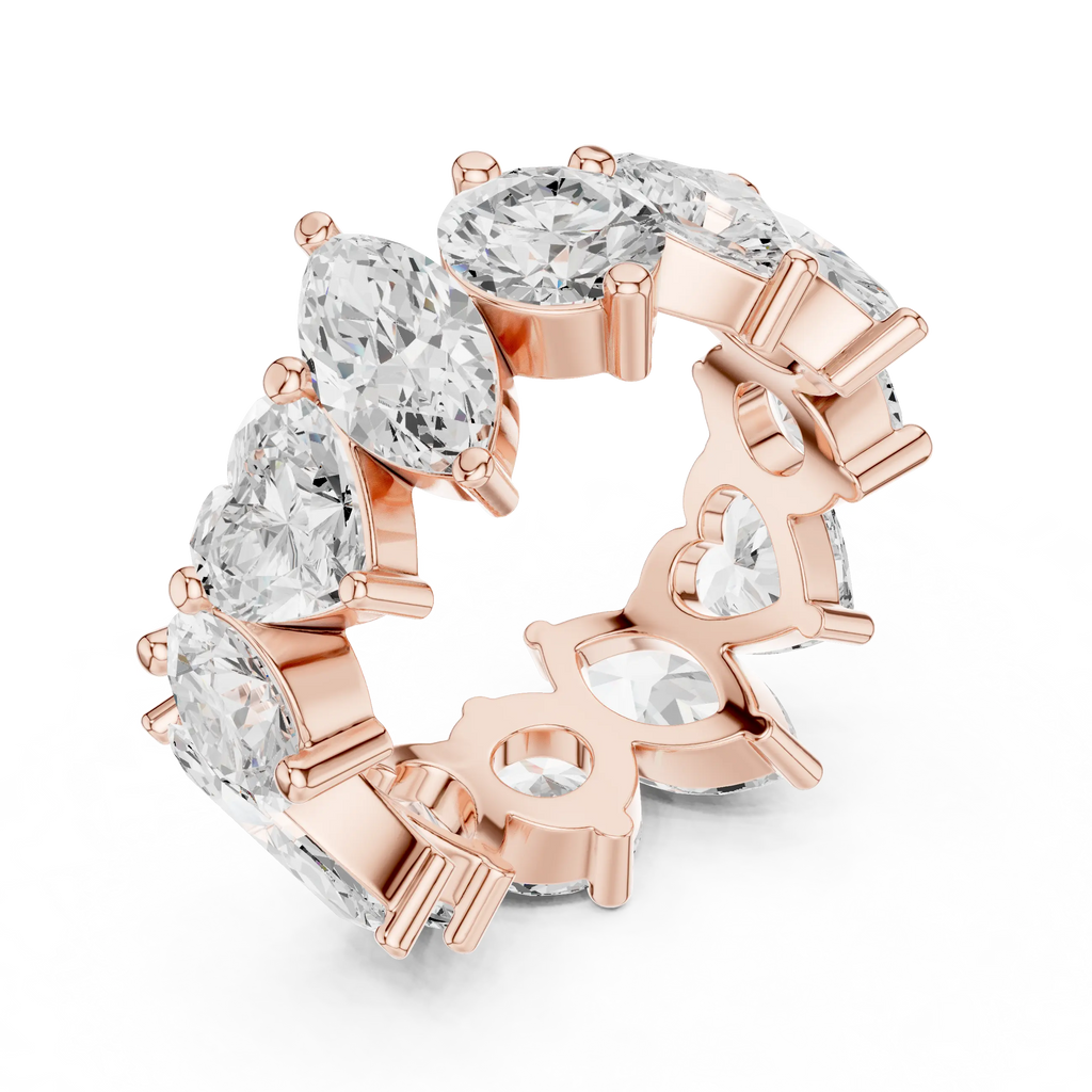14K Yellow Gold Multi-Shape Diamond Eternity Band