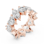 14K Yellow Gold Multi-Shape Diamond Eternity Band