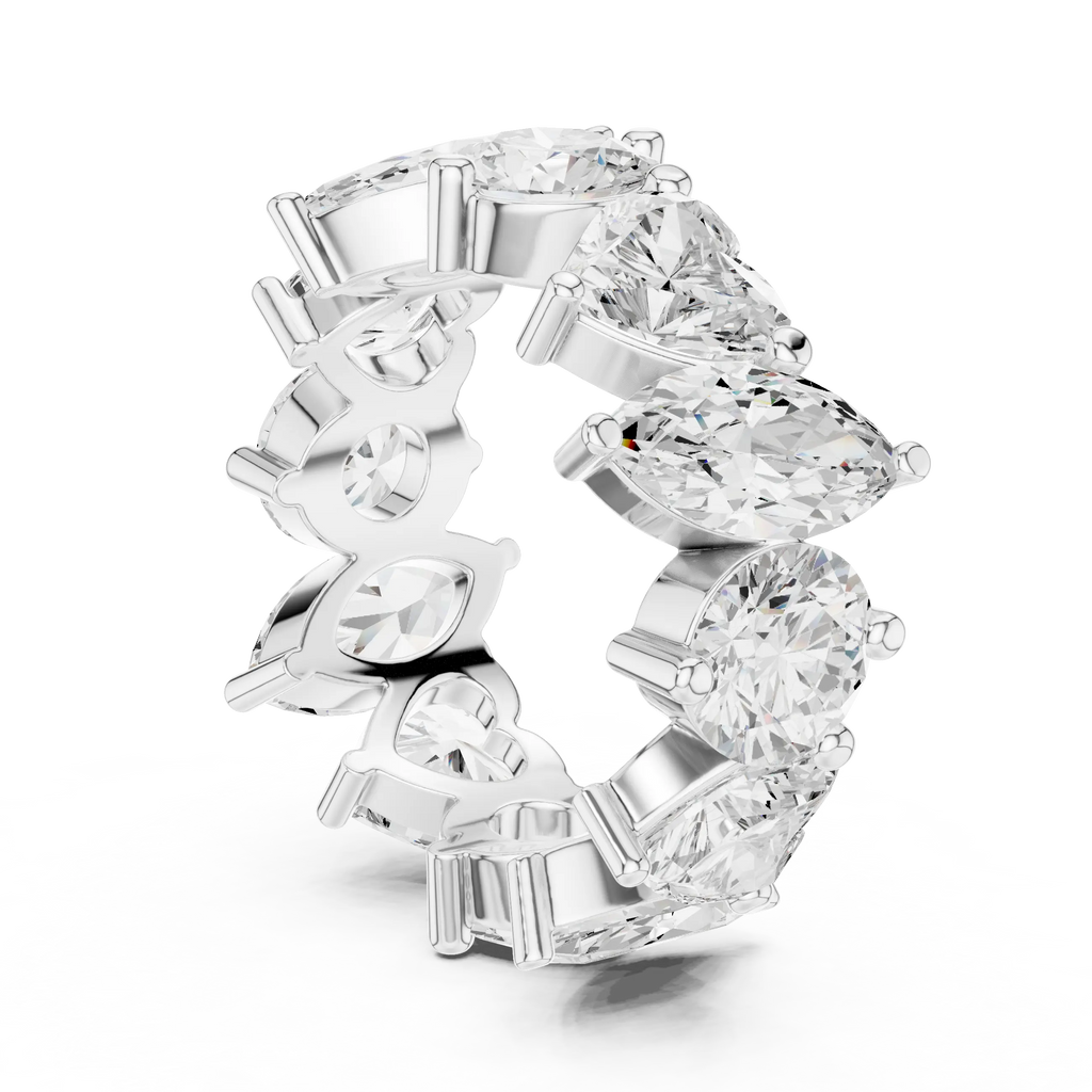 14K Yellow Gold Multi-Shape Diamond Eternity Band