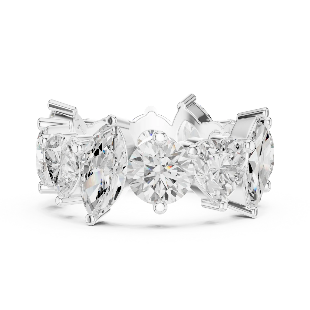 14K Yellow Gold Multi-Shape Diamond Eternity Band