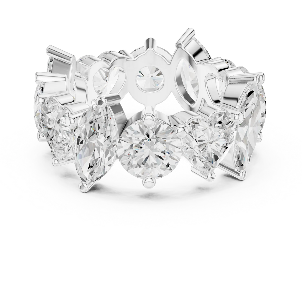 14K Yellow Gold Multi-Shape Diamond Eternity Band