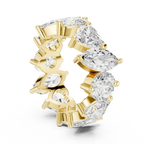 14K Yellow Gold Multi-Shape Diamond Eternity Band