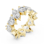 14K Yellow Gold Multi-Shape Diamond Eternity Band