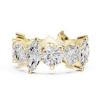 14K Yellow Gold Multi-Shape Diamond Eternity Band