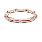 10K White Gold Sculpted Diamond Pebble Eternity Band