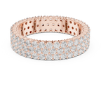 18K Yellow Gold Triple Row Diamond Eternity Band
