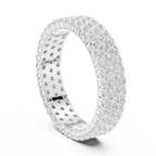 18K Yellow Gold Triple Row Diamond Eternity Band