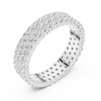 18K Yellow Gold Triple Row Diamond Eternity Band